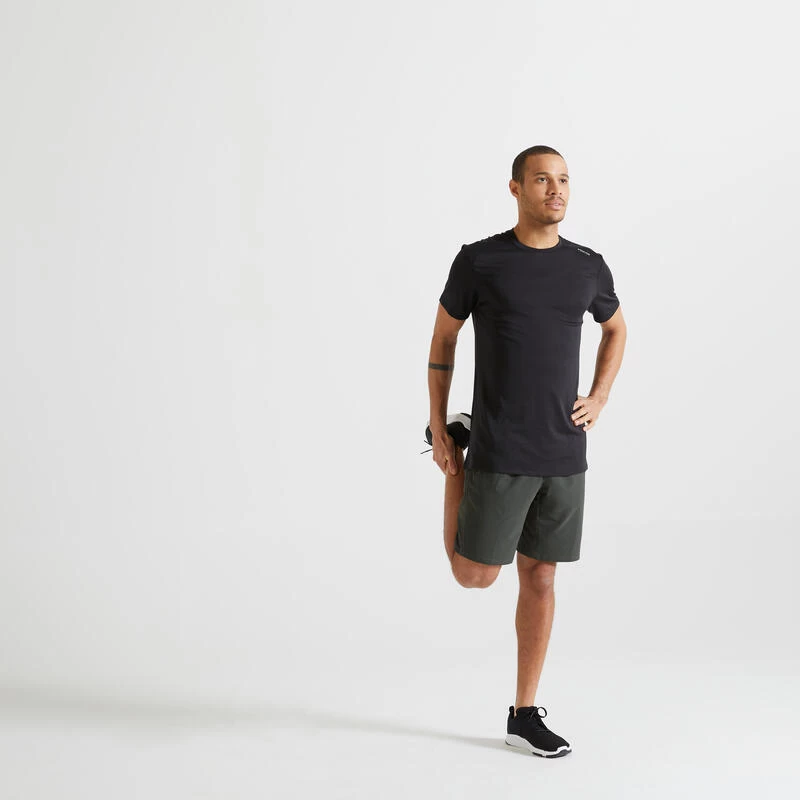 Ademende Basic Fitness Short Voor Heren Zakken Met Rits 2 Ademende Basic Fitness Short Voor Heren Zakken Met Rits - Afbeelding 2