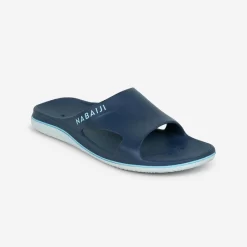 Badslippers Voor Heren 500 NEW Blauw Wit -Trend Kledij Verkoop badslippers voor heren 500 new blauw wit 2