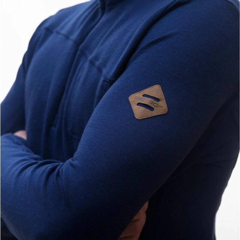 Baselayer Merino Extreme Outdoor Heren Lange Mouw Half Zip Blauw X-Large 2 Baselayer Merino Extreme Outdoor Heren Lange Mouw Half Zip Blauw X-Large - Afbeelding 2