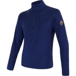 Baselayer Merino Extreme Outdoor Heren Lange Mouw Half Zip Blauw X-Large
