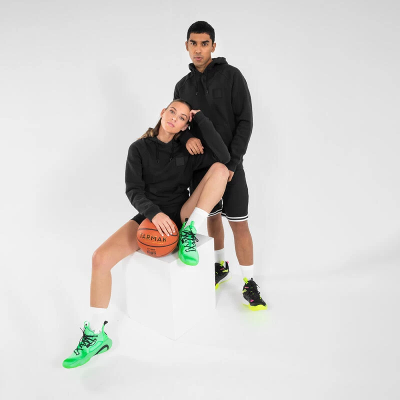 Basketbalhoodie Met Rits Voor Heren/dames H100 6 Basketbalhoodie Met Rits Voor Heren/dames H100 - Afbeelding 6