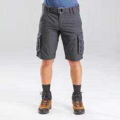 Cargoshort Voor Backpacken Heren Travel 100 -Trend Kledij Verkoop cargoshort voor backpacken heren travel 100 grijs 2