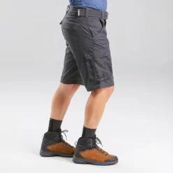 Cargoshort Voor Backpacken Heren Travel 100 -Trend Kledij Verkoop cargoshort voor backpacken heren travel 100 grijs 3