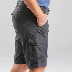 Cargoshort Voor Backpacken Heren Travel 100 -Trend Kledij Verkoop cargoshort voor backpacken heren travel 100 grijs 7