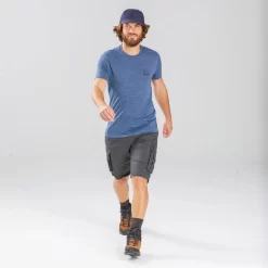 Cargoshort Voor Backpacken Heren Travel 100 -Trend Kledij Verkoop cargoshort voor backpacken heren travel 100 grijs 9