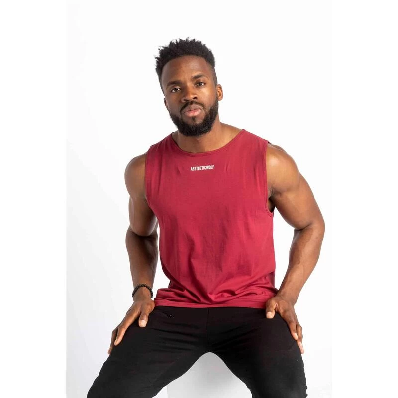 Core Sleeveless Tee - Fitness - Heren - Rood 1 Core Sleeveless Tee - Fitness - Heren - Rood