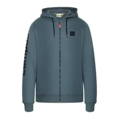 Campus Donkergroen Katoenen Sportshirt Met Ritssluiting En Capuchon - Haakon