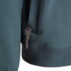 Campus Donkergroen Katoenen Sportshirt Met Ritssluiting En Capuchon - Haakon -Trend Kledij Verkoop donkergroen katoenen sportshirt met ritssluiting en capuchon haakon 4