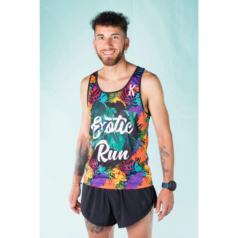 #EXOTICRUN RUNNING SHIRT Voor HEREN - KAMUABU Veelkleurige Tanktop 1 #EXOTICRUN RUNNING SHIRT Voor HEREN - KAMUABU Veelkleurige Tanktop
