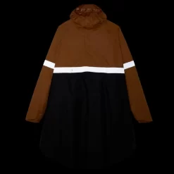 BTWIN FIETSPONCHO 540 STAD ZICHTBAAR 'S NACHTS ZWART/CAMEL -Trend Kledij Verkoop fietsponcho 540 stad zichtbaar s nachts zwartcamel 12