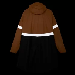 BTWIN FIETSPONCHO 540 STAD ZICHTBAAR 'S NACHTS ZWART/CAMEL -Trend Kledij Verkoop fietsponcho 540 stad zichtbaar s nachts zwartcamel 14