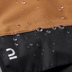 BTWIN FIETSPONCHO 540 STAD ZICHTBAAR 'S NACHTS ZWART/CAMEL -Trend Kledij Verkoop fietsponcho 540 stad zichtbaar s nachts zwartcamel 7