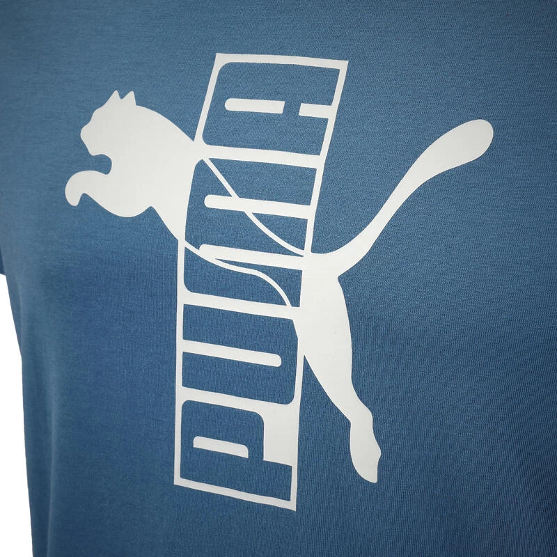 Puma Fitness T-shirt Heren Katoen Blauw 2 Puma Fitness T-shirt Heren Katoen Blauw - Afbeelding 2