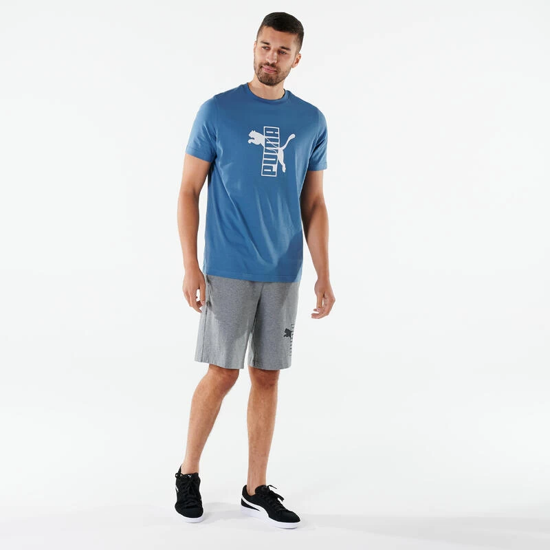 Puma Fitness T-shirt Heren Katoen Blauw 3 Puma Fitness T-shirt Heren Katoen Blauw - Afbeelding 3