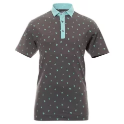 FOOTJOY Polo Met Korte Mouwen Heren Golfpolo Bloemenprint Lava Meerkleurig
