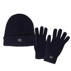 Heatkeeper Heren Muts/handschoenen Pack Navy Blauw