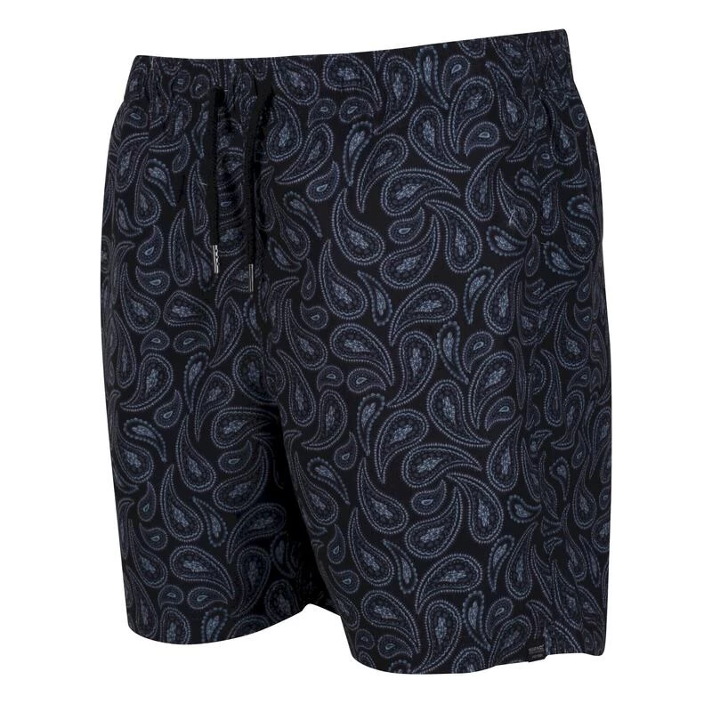 Regatta Heren Loras Paisley Zwemshorts (Zwart) 4 Regatta Heren Loras Paisley Zwemshorts (Zwart) - Afbeelding 4