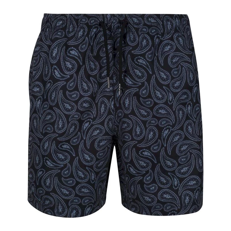 Regatta Heren Loras Paisley Zwemshorts (Zwart) 1 Regatta Heren Loras Paisley Zwemshorts (Zwart)