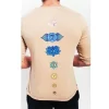 Heren Yoga T-shirt 100% Premium Katoen Extra Zacht 7 Chakras Handgeschilderd