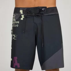 Lange Boardshort Voor Surfen 900 Tiger Dude 14 Lange Boardshort Voor Surfen 900 Tiger Dude -Trend Kledij Verkoop lange boardshort voor surfen digibug zwart groen 5