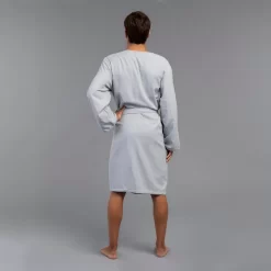 Lichte Badjas Uniseks Biokatoen -Trend Kledij Verkoop lichte badjas uniseks biokatoen grijs 3