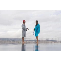 Lichte Badjas Uniseks Biokatoen -Trend Kledij Verkoop lichte badjas uniseks biokatoen grijs 6