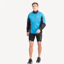 Dare 2b Mediant Heren Fitness Waterdichte Jas - Lichtblauw / Zwart -Trend Kledij Verkoop mediant heren fitness waterdichte jas lichtblauw zwart 3