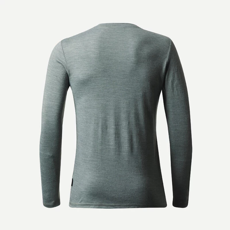 Herenshirt Met Lange Mouwen Travel 500 Wool 2 Herenshirt Met Lange Mouwen Travel 500 Wool - Afbeelding 2
