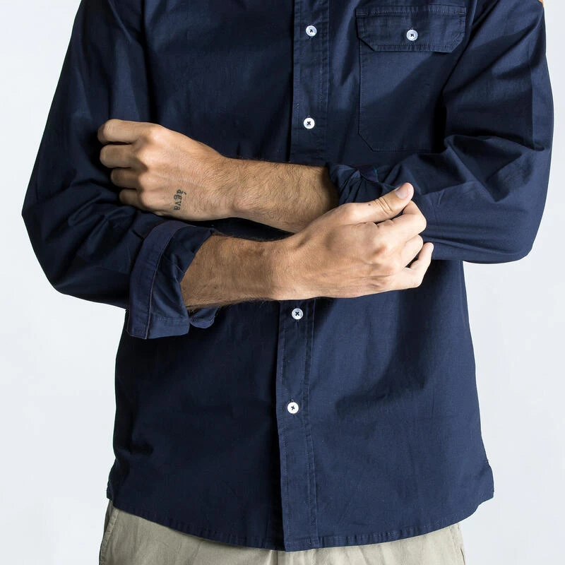 Tribord Overhemd Voor Heren Sailing 100 Lange Mouwen 7 Tribord Overhemd Voor Heren Sailing 100 Lange Mouwen - Afbeelding 7