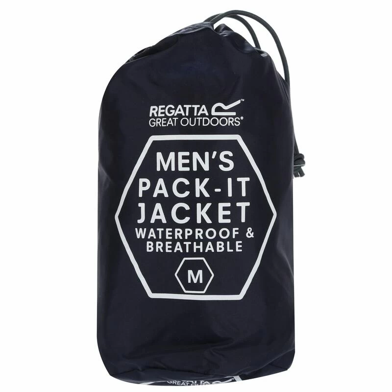 Regatta Pack-It III Heren Hiking Waterdichte Jas - Marine 7 Regatta Pack-It III Heren Hiking Waterdichte Jas - Marine - Afbeelding 7