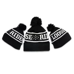 LOOSE RIDERS Pom Beanie/Wintermuts - Zwart