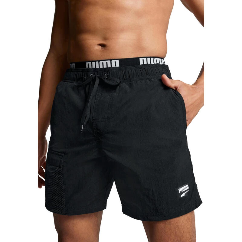 Puma Zwembroek Heren Utility Mid Shorts Zwart 3 Puma Zwembroek Heren Utility Mid Shorts Zwart - Afbeelding 3