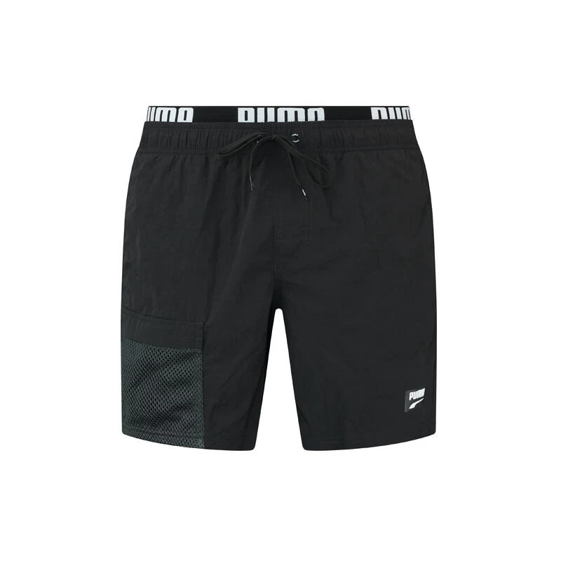 Puma Zwembroek Heren Utility Mid Shorts Zwart 5 Puma Zwembroek Heren Utility Mid Shorts Zwart - Afbeelding 5