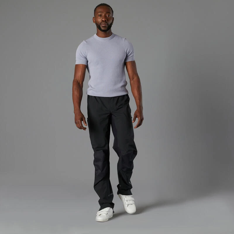 BTWIN Regenbroek Voor Op De Fiets Heren 900 Zwart 2 BTWIN Regenbroek Voor Op De Fiets Heren 900 Zwart - Afbeelding 2