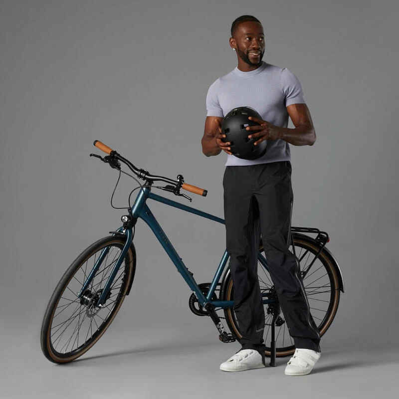 BTWIN Regenbroek Voor Op De Fiets Heren 900 Zwart 7 BTWIN Regenbroek Voor Op De Fiets Heren 900 Zwart - Afbeelding 7