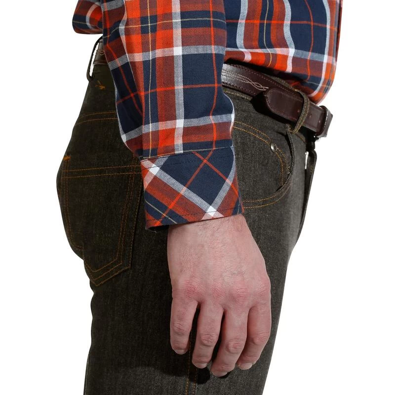 Ruitjeshemd Met Lange Mouwen Voor Heren Ruitersport Sentier Marineblauw/rood 7 Ruitjeshemd Met Lange Mouwen Voor Heren Ruitersport Sentier Marineblauw/rood - Afbeelding 7