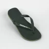 Havaianas Slippers Voor Heren Brasil Logo Olijfgroen