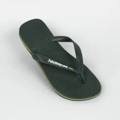 Havaianas Slippers Voor Heren Brasil Logo Olijfgroen
