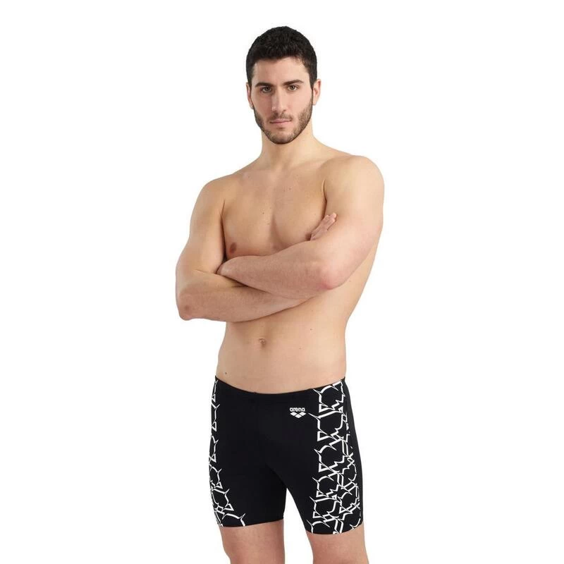 Arena Swim Graphic Mid Jammer - Zwart 1 Arena Swim Graphic Mid Jammer - Zwart