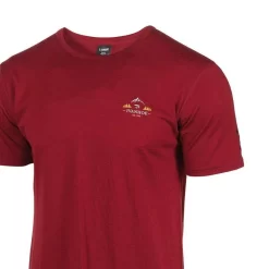 T-shirt Agaton Horizon Royal Cherry Voor Heren - Merinowol - Rood -Trend Kledij Verkoop t shirt agaton horizon royal cherry voor heren merinowol rood 2