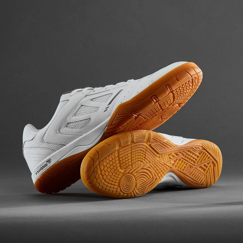 TAFELTENNISSCHOENEN TTS 500 NIEUW WIT/ZILVER 2 TAFELTENNISSCHOENEN TTS 500 NIEUW WIT/ZILVER - Afbeelding 2