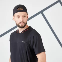 Artengo Tennis-T-shirt Voor Heren TTS DRY 12 Artengo Tennis-T-shirt Voor Heren TTS DRY -Trend Kledij Verkoop tennisshirt met korte mouwen voor heren dry vn zwart rood 4