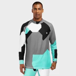 Thermisch Ondershirt Wintersport SIROKO Slush Penguin Turquoise Heren