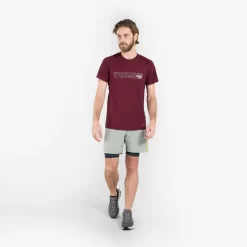 Trailshirt Met Korte Mouwen Voor Heren Met Motief 20 Trailshirt Met Korte Mouwen Voor Heren Met Motief -Trend Kledij Verkoop trailshirt met korte mouwen voor heren bordeaux met motief 4