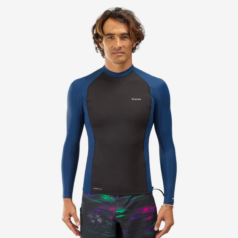 Uv-werende Rashguard Voor Surfen Heren Lange Mouwen Neopreen/lycra Grijs 2 Uv-werende Rashguard Voor Surfen Heren Lange Mouwen Neopreen/lycra Grijs - Afbeelding 2