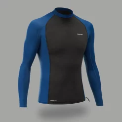Uv-werende Rashguard Voor Surfen Heren Lange Mouwen Neopreen/lycra Grijs