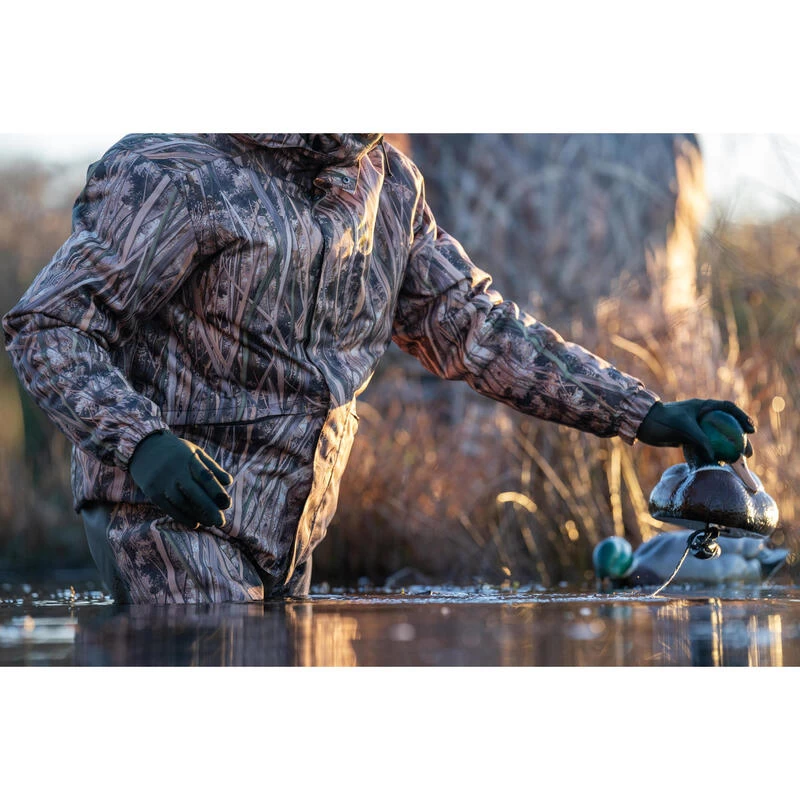 Warme En Winddichte Jagersjas 100 Moerascamouflage 15 Warme En Winddichte Jagersjas 100 Moerascamouflage - Afbeelding 15