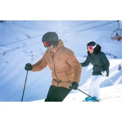 WEDZE Warme Halflange Ski-jas Voor Heren 100 -Trend Kledij Verkoop warme halflange ski jas voor heren 100 bruin 11