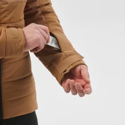 WEDZE Warme Halflange Ski-jas Voor Heren 100 -Trend Kledij Verkoop warme halflange ski jas voor heren 100 bruin 5