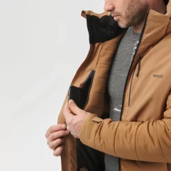 WEDZE Warme Halflange Ski-jas Voor Heren 100 -Trend Kledij Verkoop warme halflange ski jas voor heren 100 bruin 9